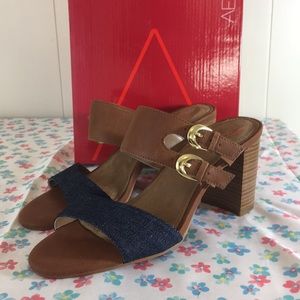 Aerosoles heroism denim heel sandals
